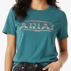 Ariat Graphic Logo T-Shirt | Teal Green | Short Sleeve Tee | Women’s Size L
